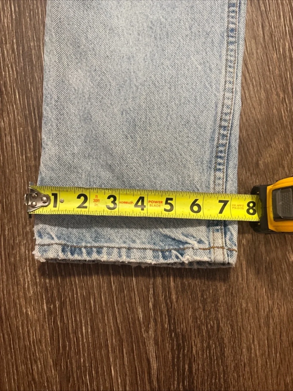 Vintage Levi’s Orange Tab 1980s Men’s Jeans Light Wash Distressed 34x30 Straight - Picture 7 of 12